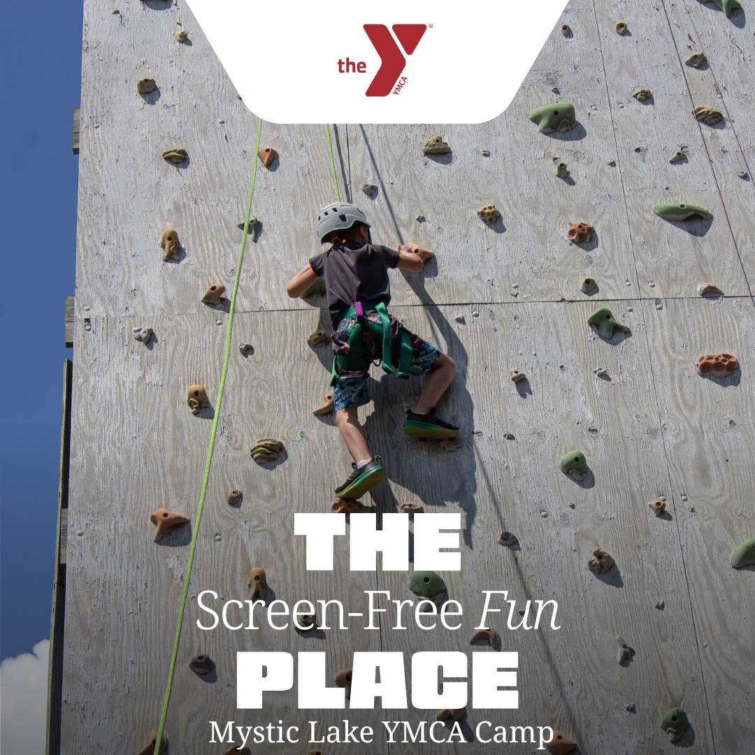 Mystic Lake YMCA Camp Facebook ad from May 28, 2026