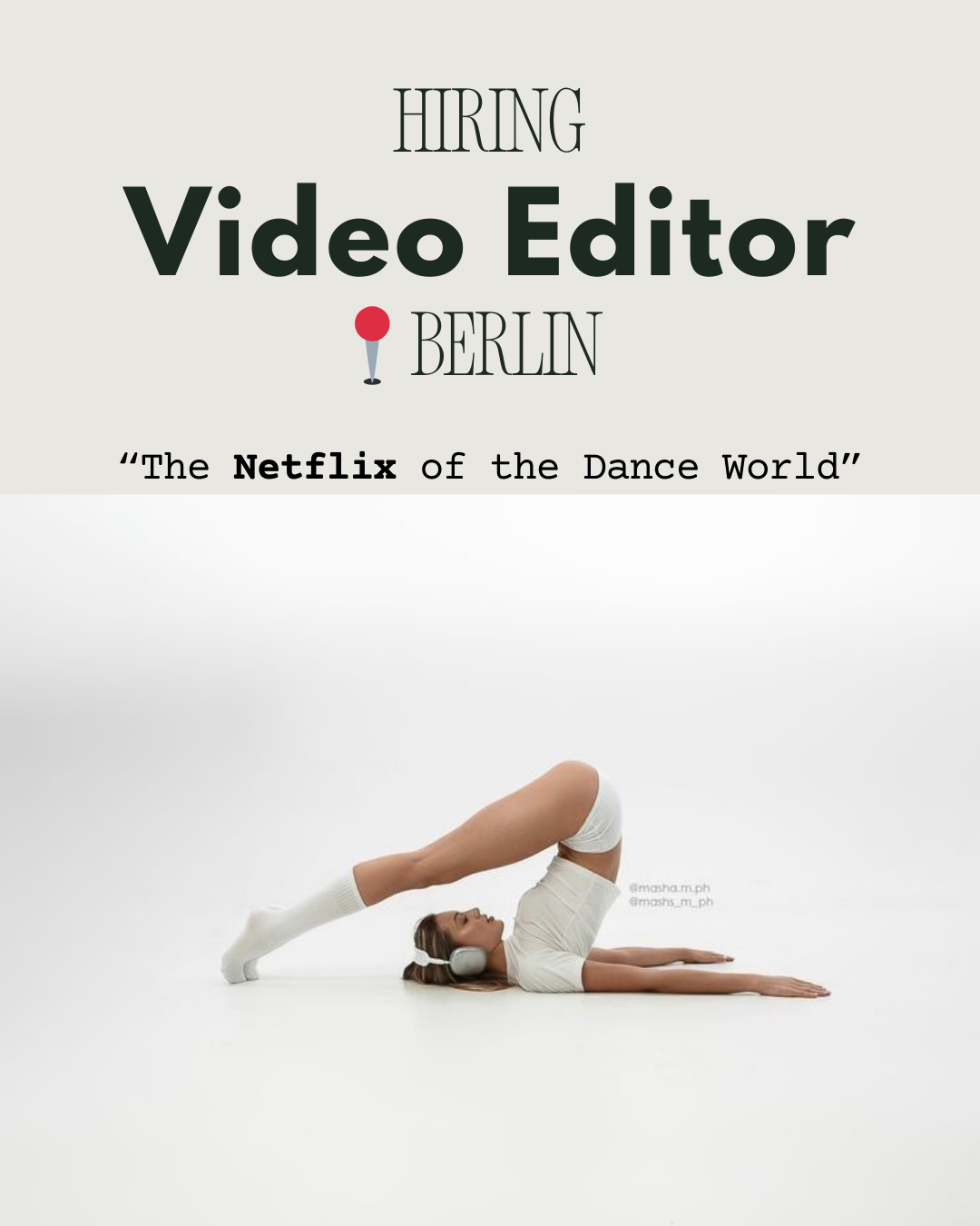 Dance Masterclass Facebook ad