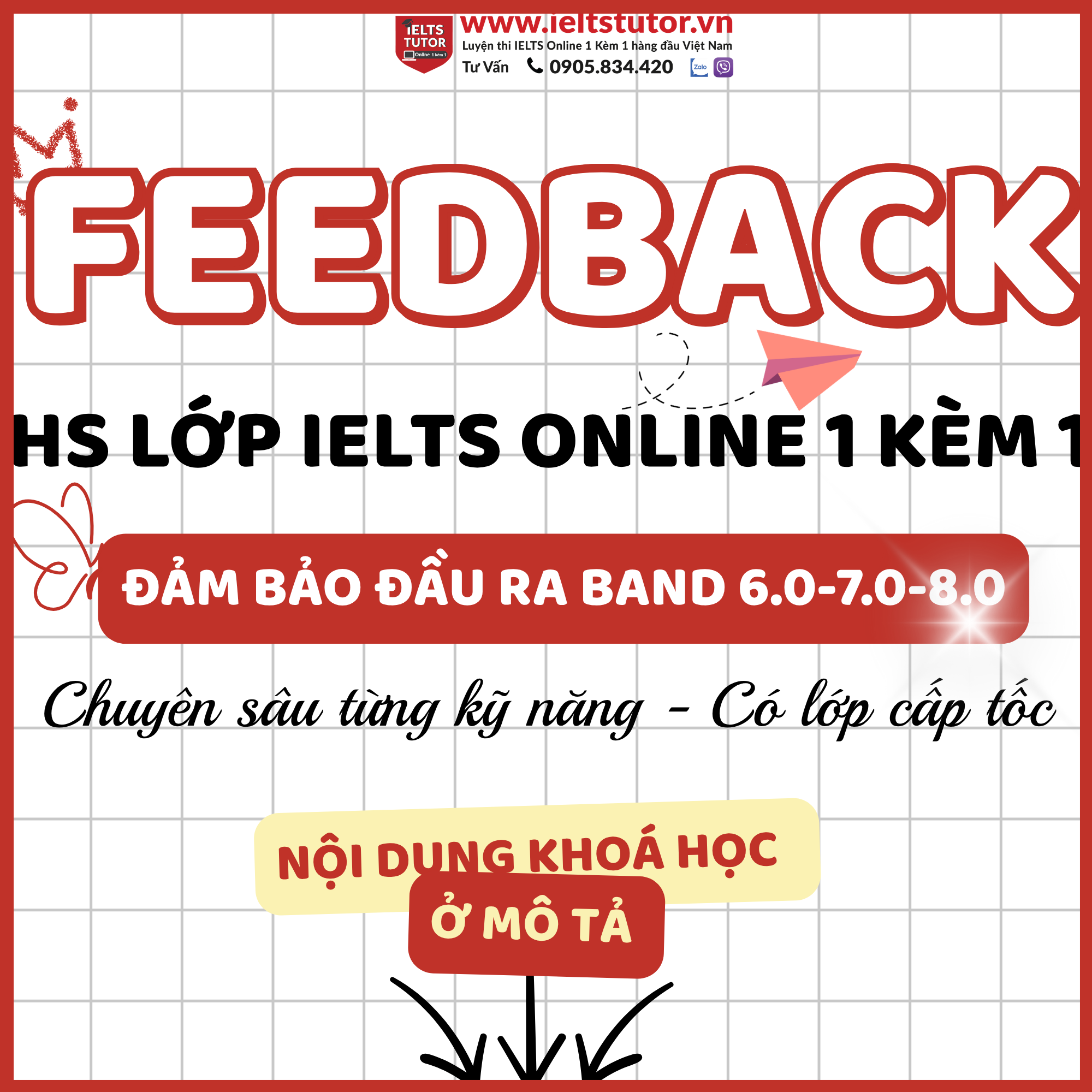 ieltstutor.vn - Chấm bài IELTS Writing Speaking online hàng đầu Việt Nam Facebook ad: Ưu đãi ngập tràn với IELTS ONLINE 1…