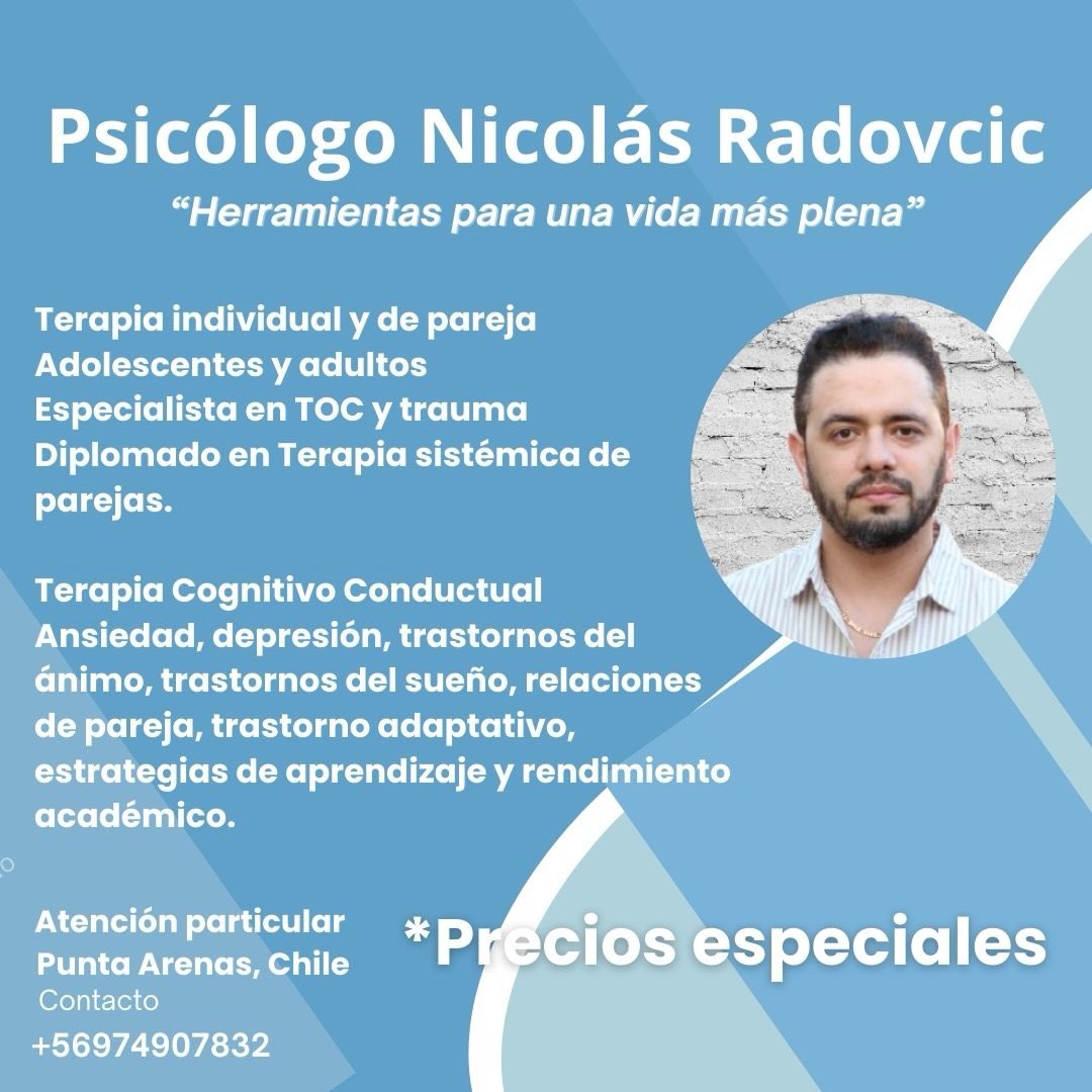 Psicólogo Nicolás Radovčić Facebook ad from Jan 20, 2026