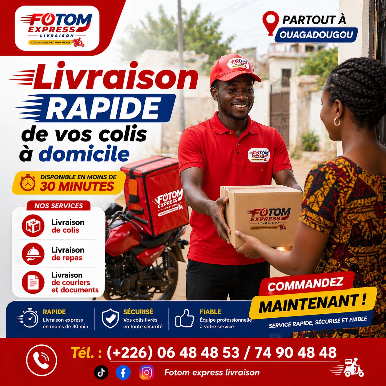 Fotome Express Livraison Facebook ad: Finies les frustrations!