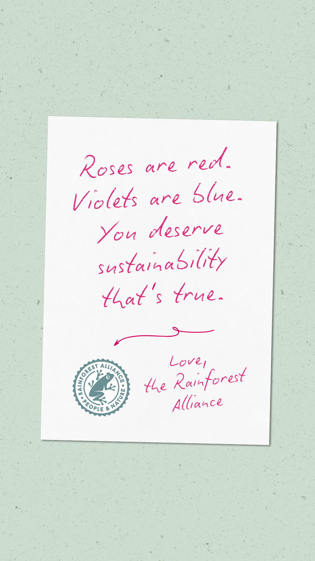 Rainforest Alliance Facebook ad