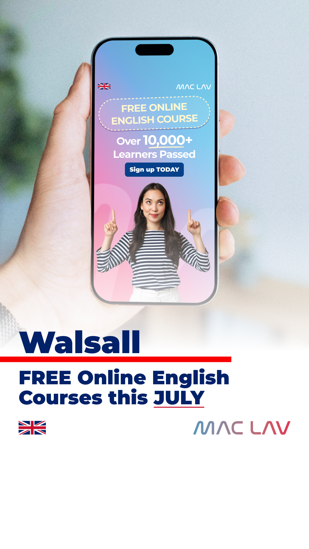 UK Language Schools Facebook ad