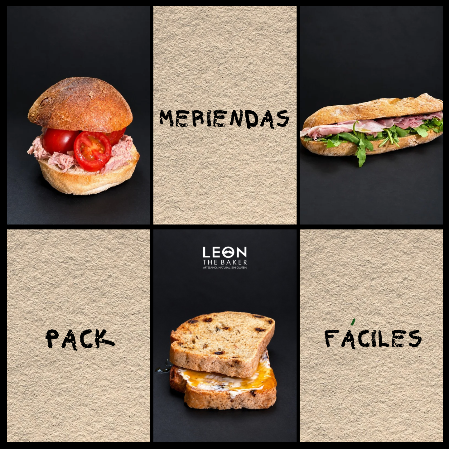 Leon the baker Facebook ad: 3 productos, mil meriendas.