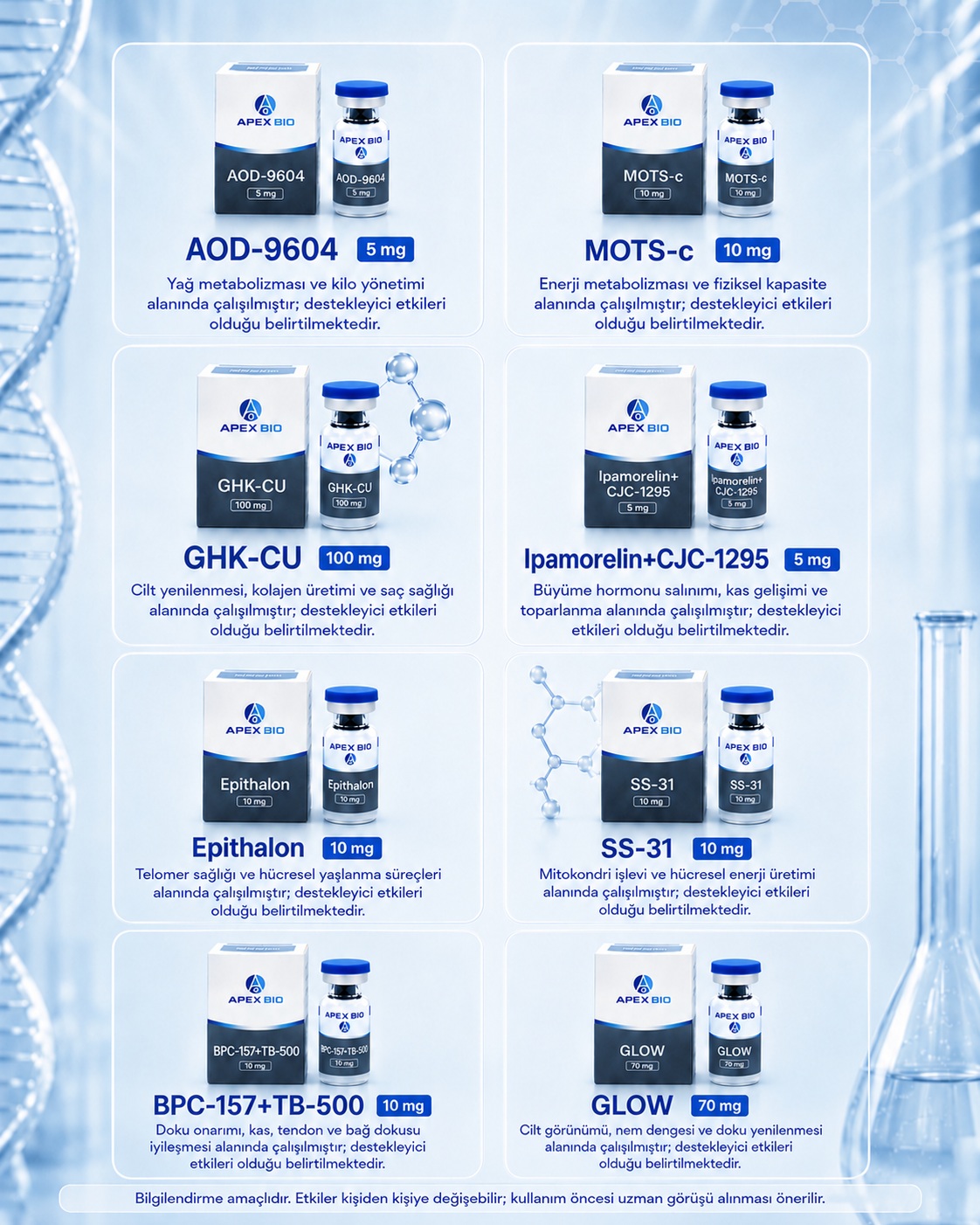 peptitbilgi Facebook ad: Apex bio-Rusya markası, sertifikalar sitemizde mevcuttur.
