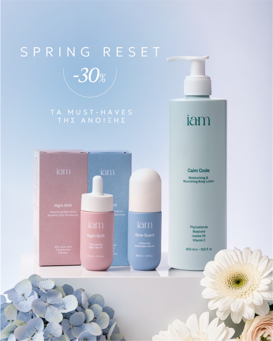 iam skincare Facebook ad: Spring Reset