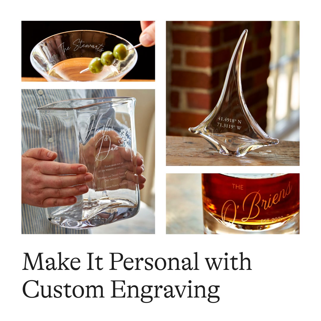 Simon Pearce Facebook ad: A Gift of Personalization