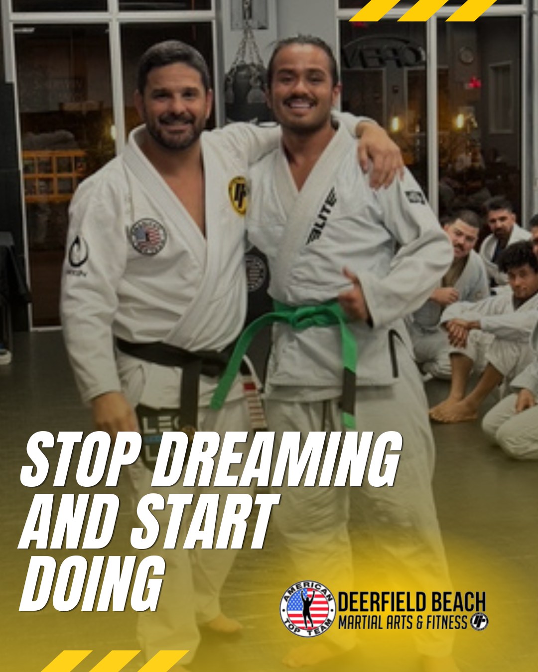 American Top Team Deerfield Facebook ad: Dreaming of black belt status and a crew…
