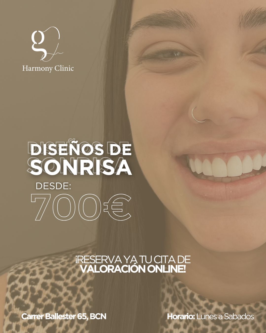 Harmony Dental Facebook ad from Nov 6, 2025