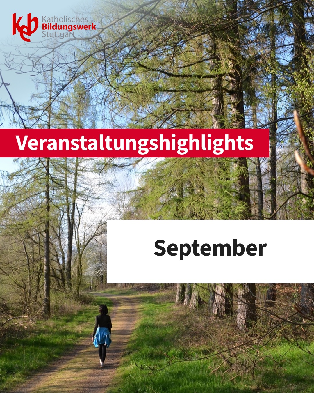 Katholisches Bildungswerk Stuttgart Facebook ad: Veranstaltungshighlights im September