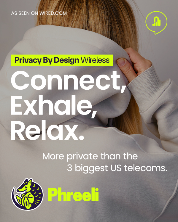 Phreeli Facebook ad: Upgrade your privacy.