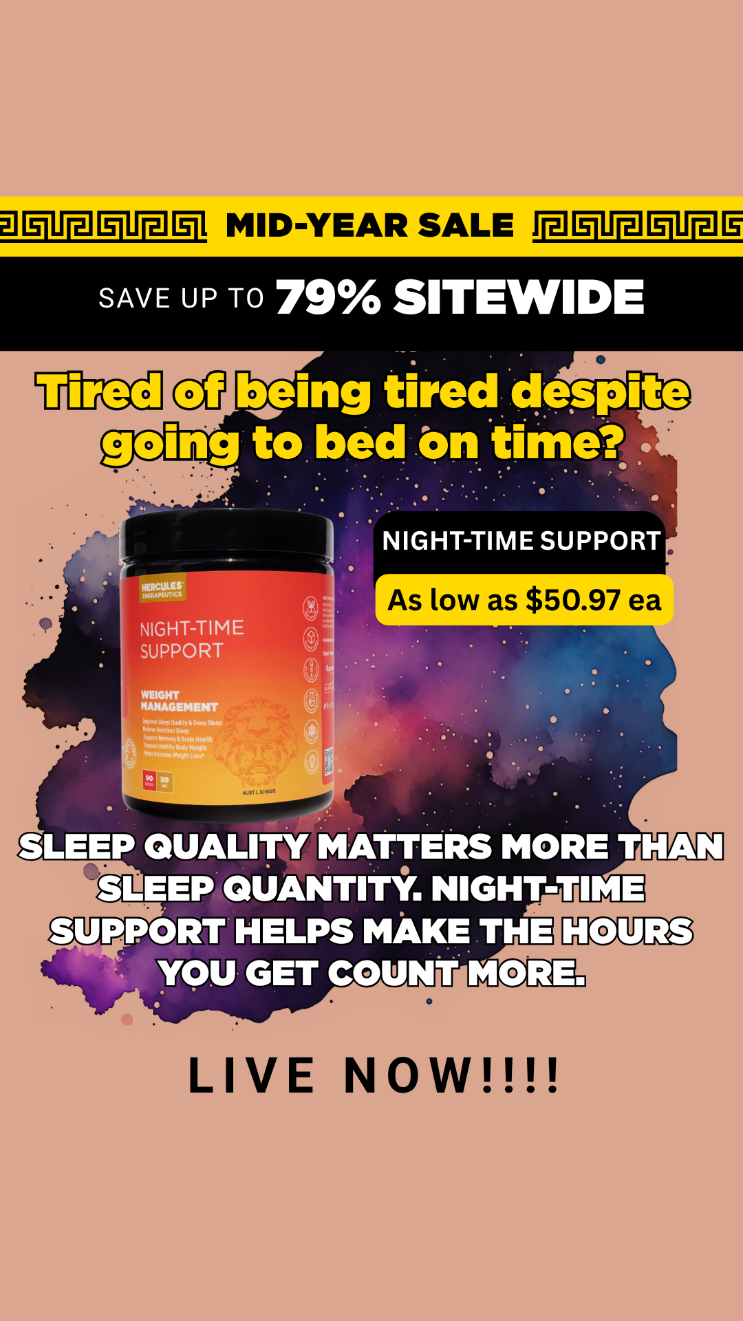 Hercules Supplements Aust Facebook ad