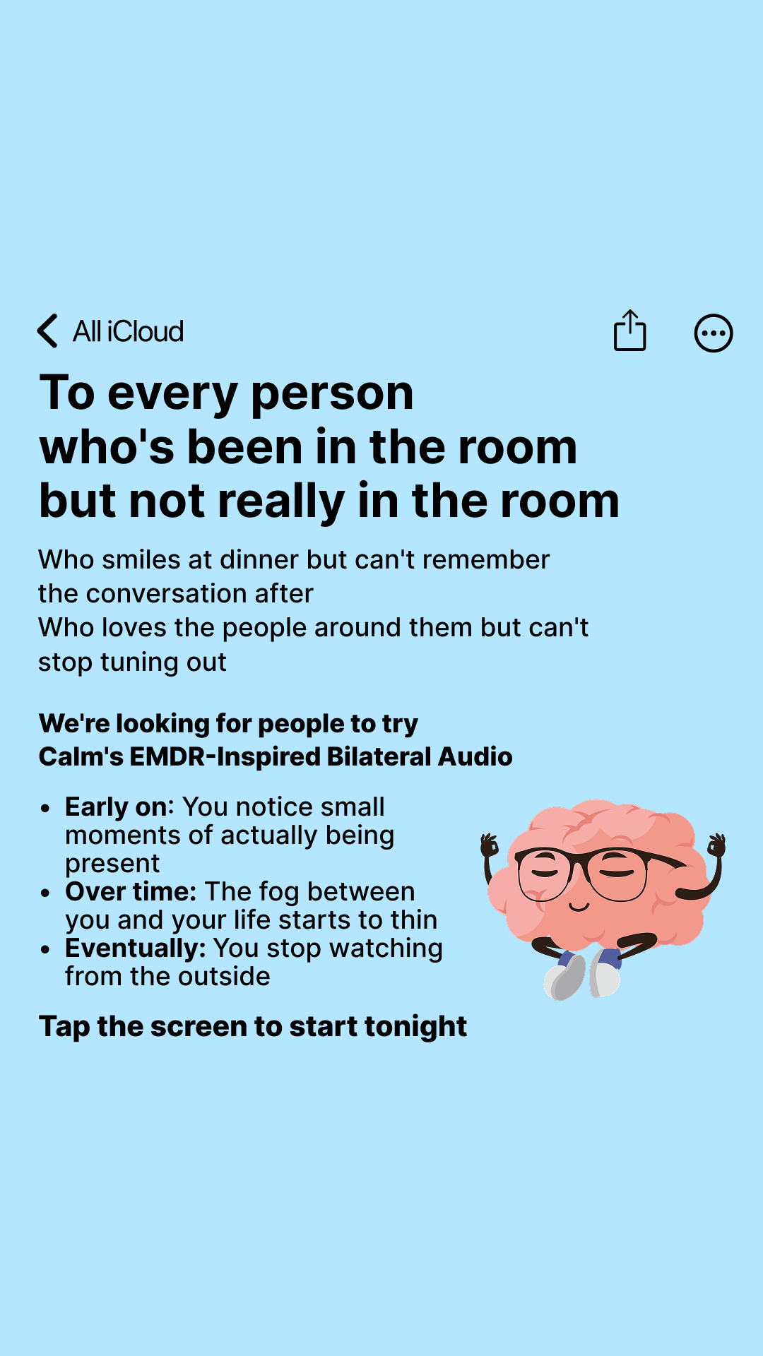 Calm Facebook ad