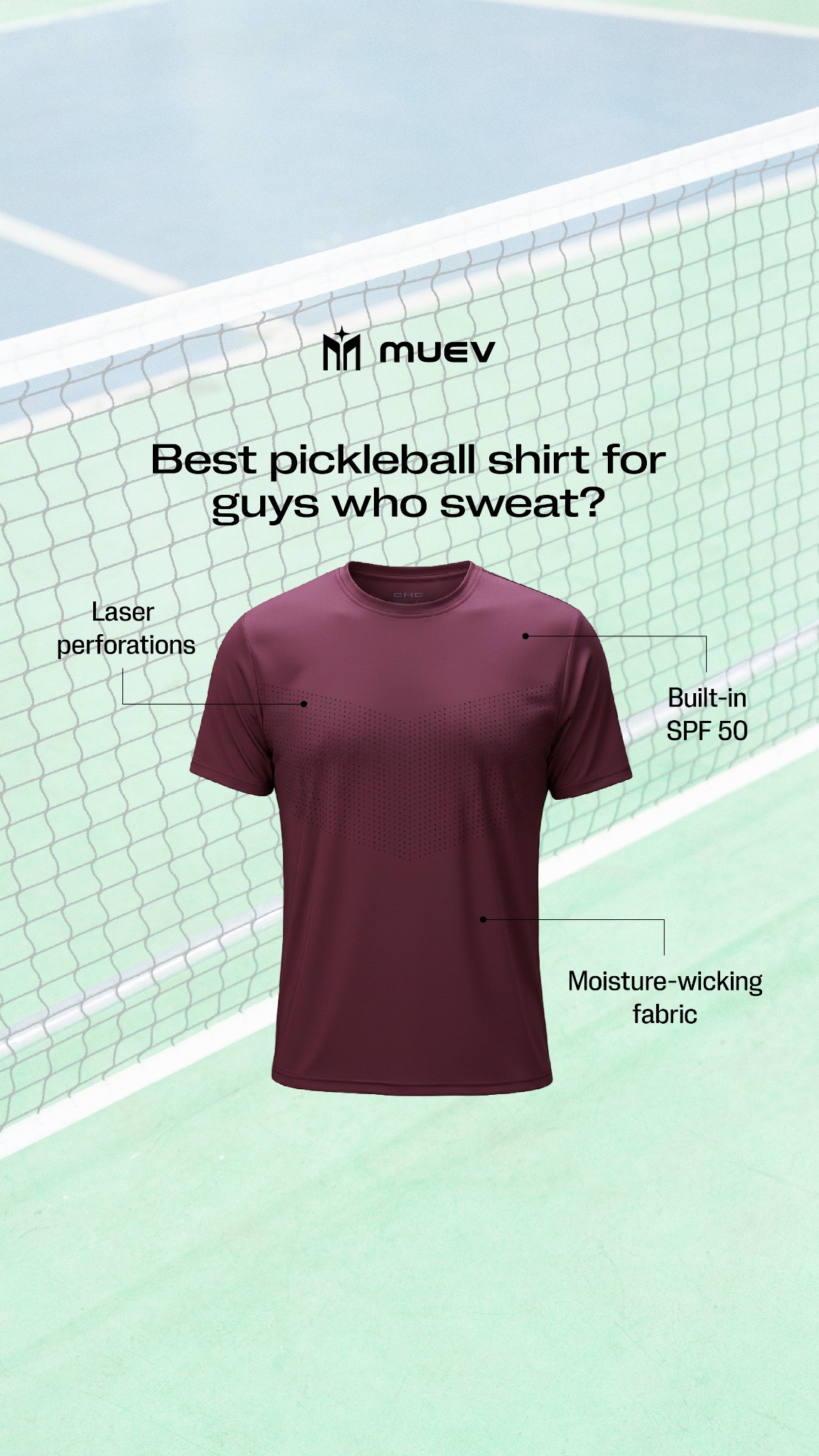 MUEV: Premium Pickleball Apparel Facebook ad: Mens Pickleball Gear