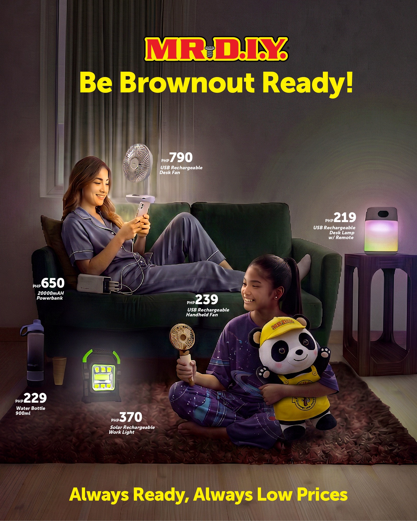MR DIY Facebook ad: Brownout? No worries!