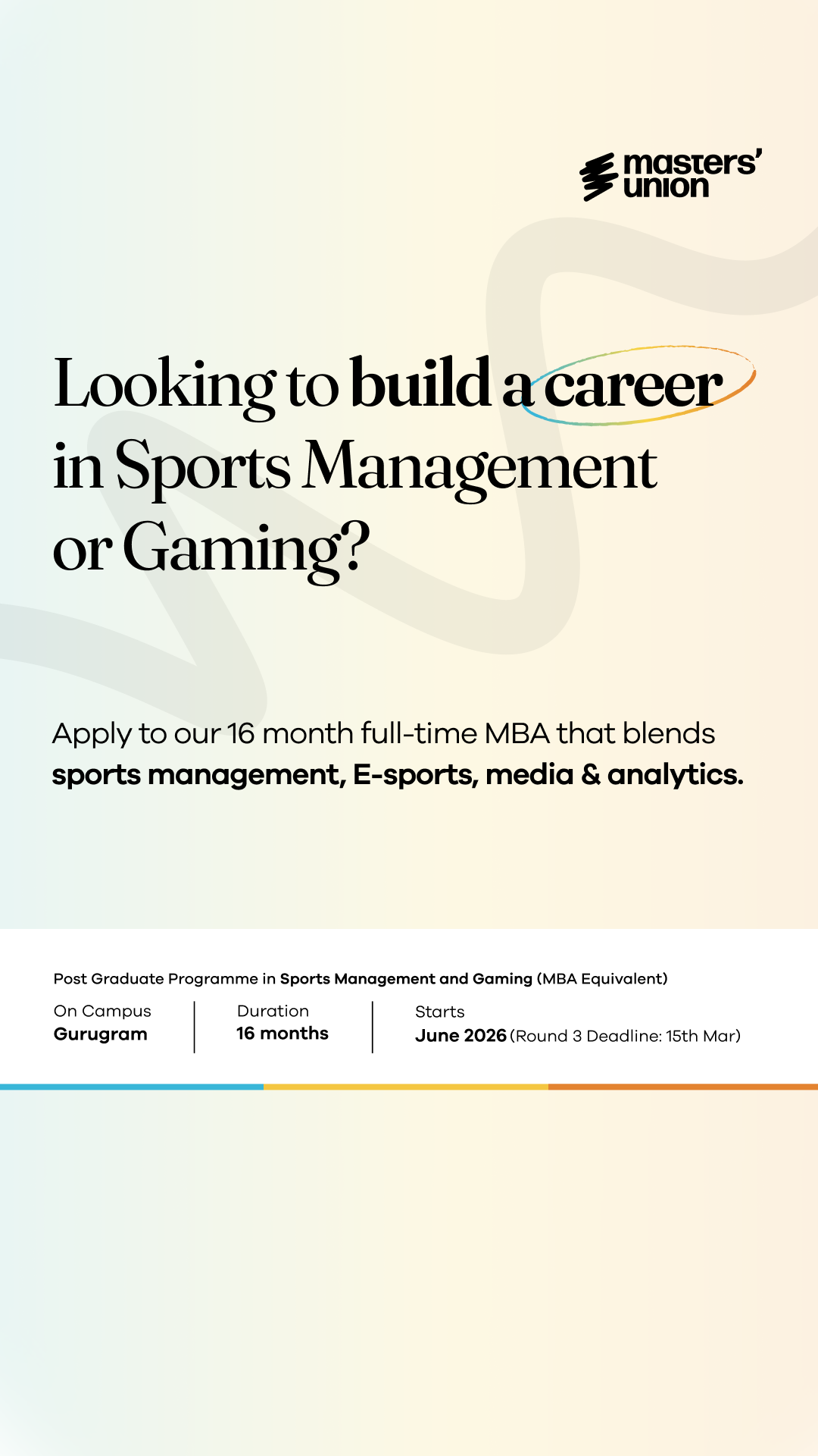 Masters' Union Facebook ad