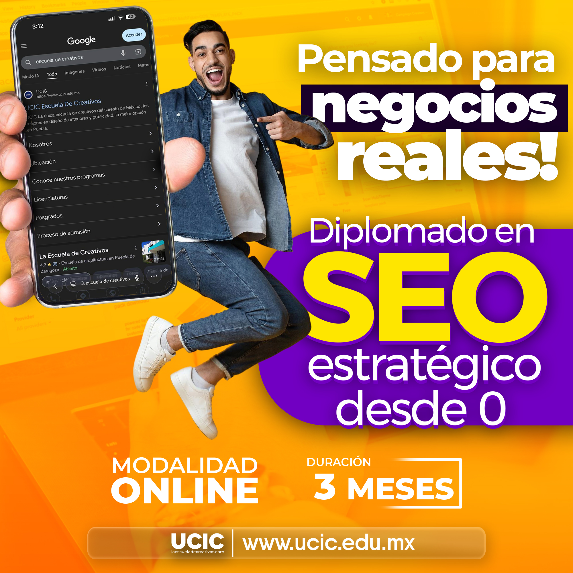 UCIC Escuela De Creativos Facebook ad: Diplomado SEO para emprendedores