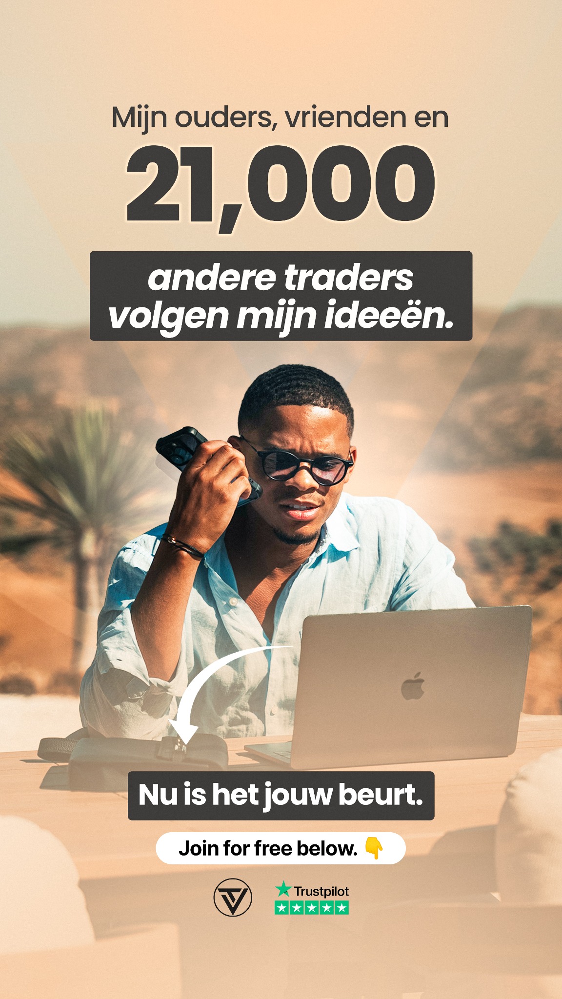 Vincetrading Facebook ad: Kopieer Mijn Trading Set-up Gratis!