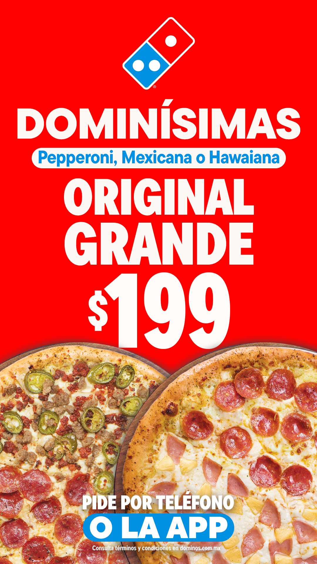 Domino's Mx Facebook ad: Pizza Grande $199