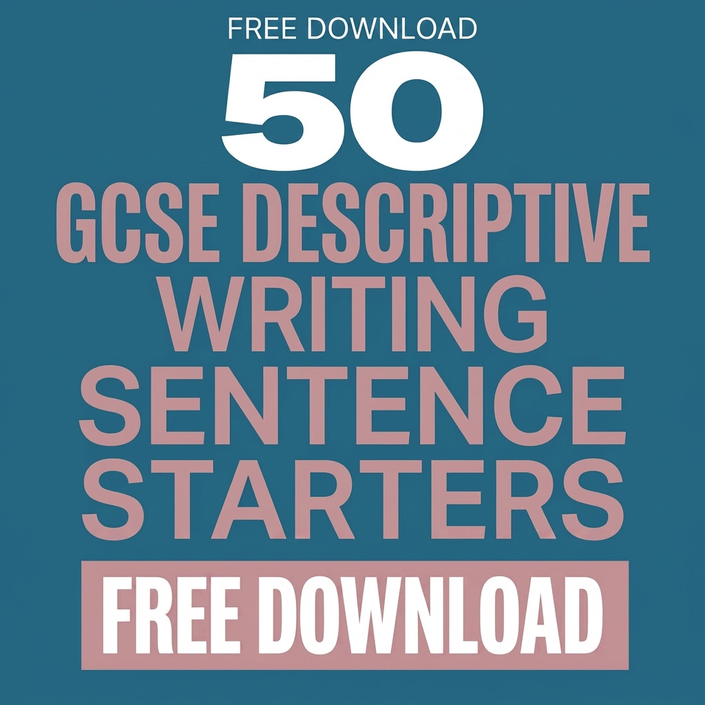 E-learn English with Paul Facebook ad: FREE Guide: GCSE Descriptive Writing Sentence Starters