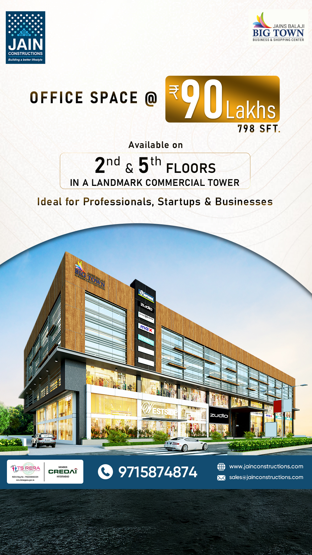 Jain Constructions Facebook ad from Nov 27, 2025