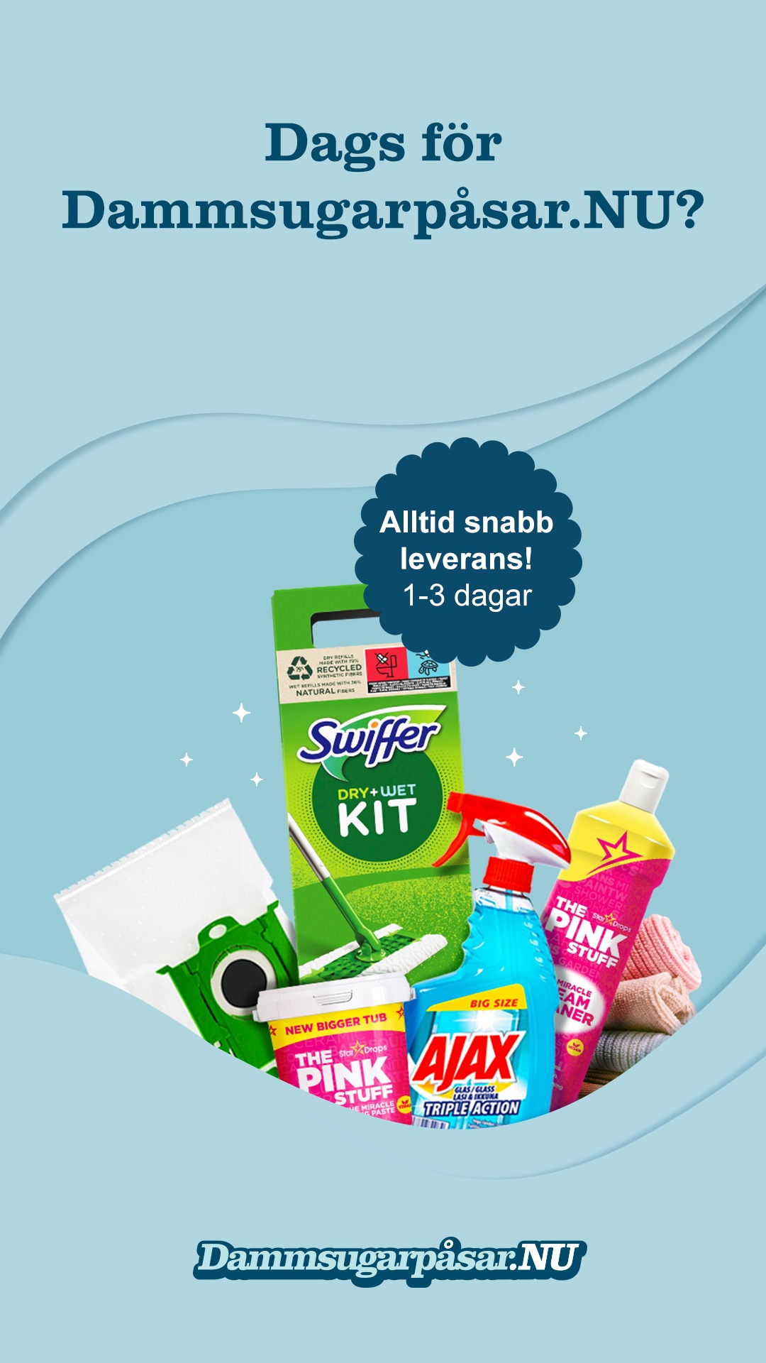 Dammsugarpåsar.nu Facebook ad from Sep 18, 2024