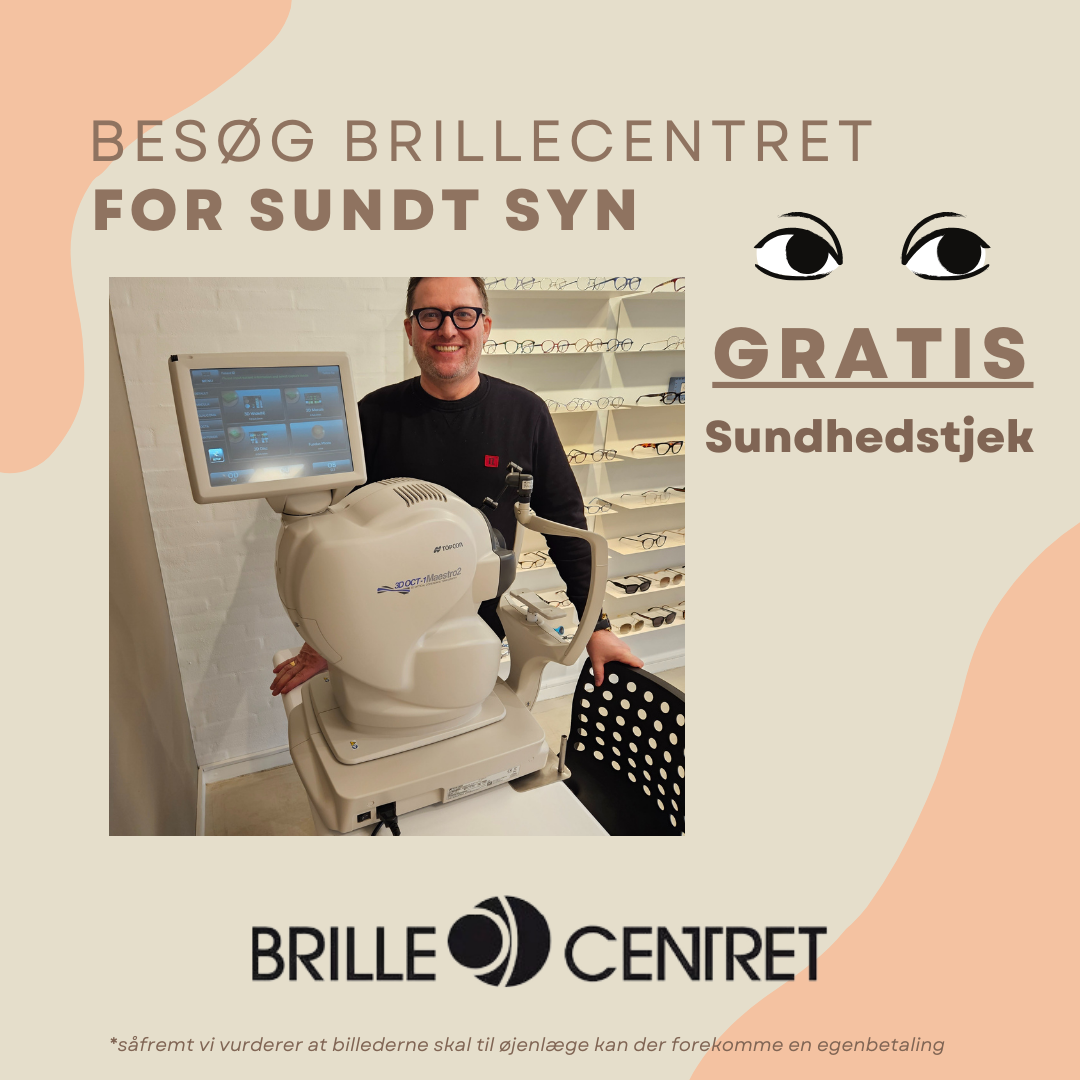Brillecentret Facebook ad: Brug for en synstest?