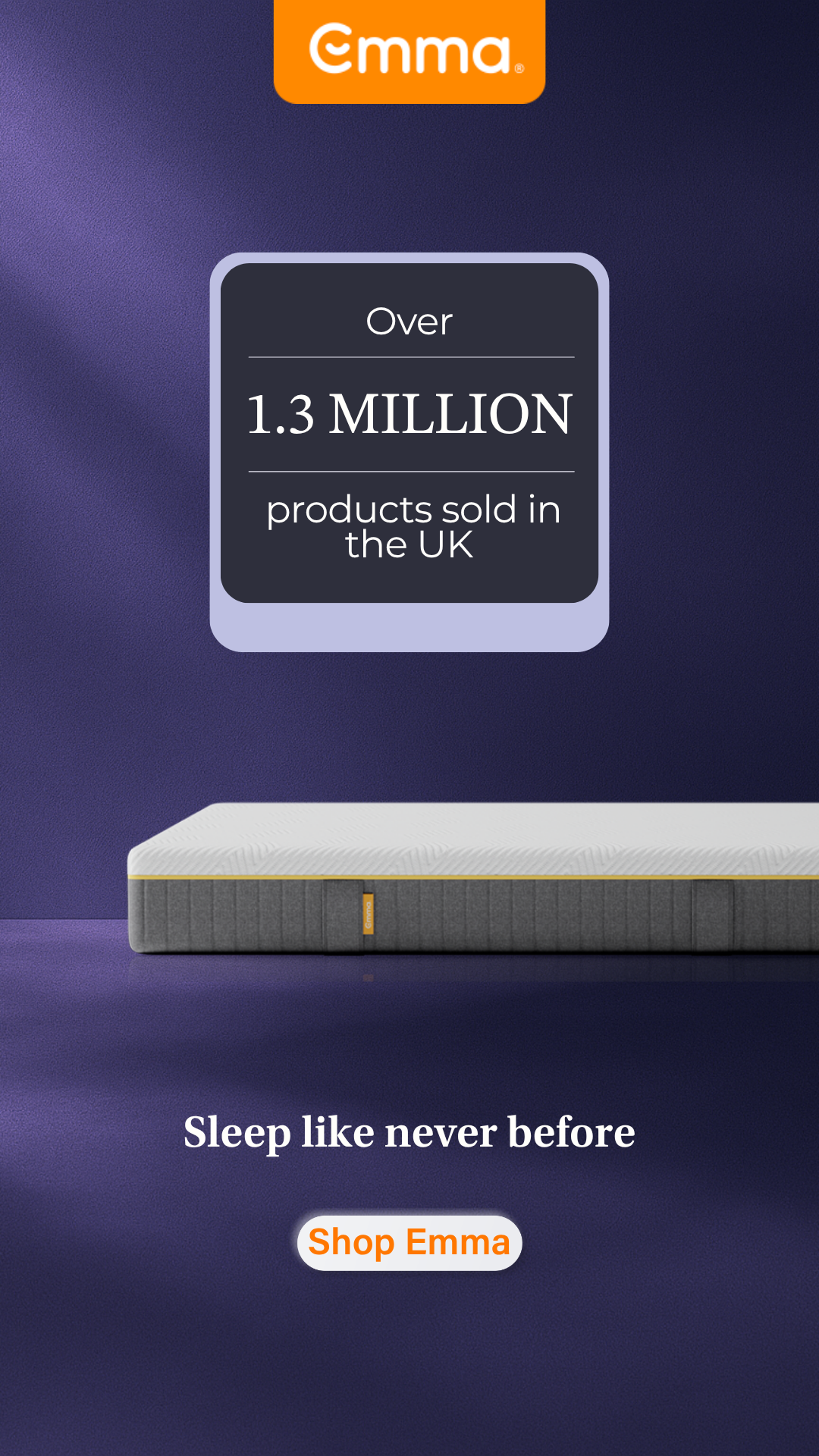 Emma Sleep UK Facebook ad