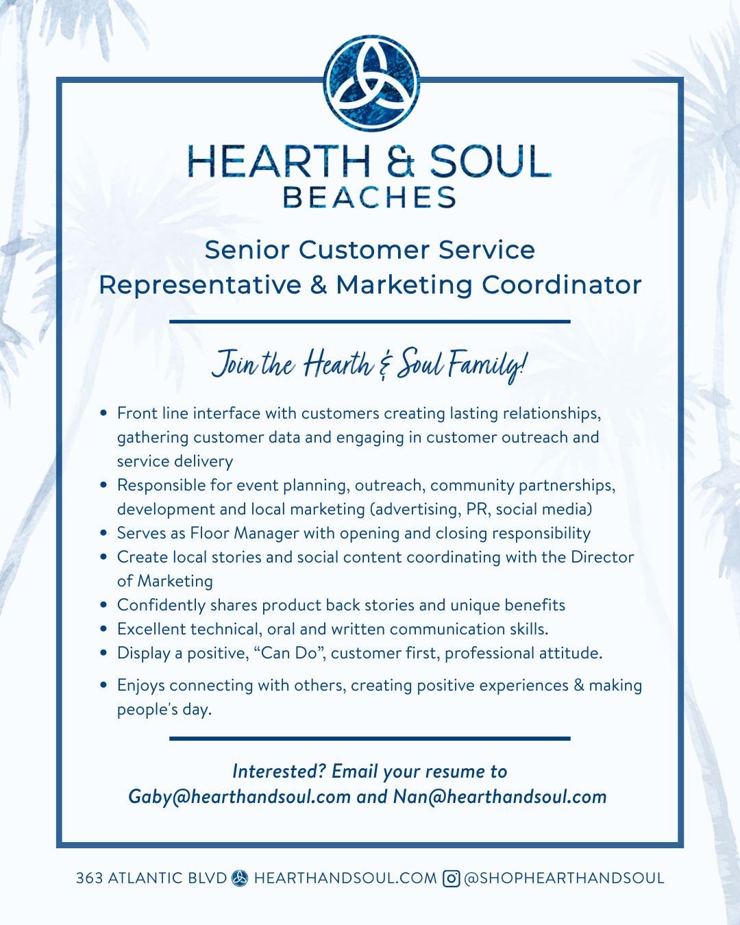 Hearth & Soul Facebook ad: Beaches Friends Join the Hearth & Soul family!