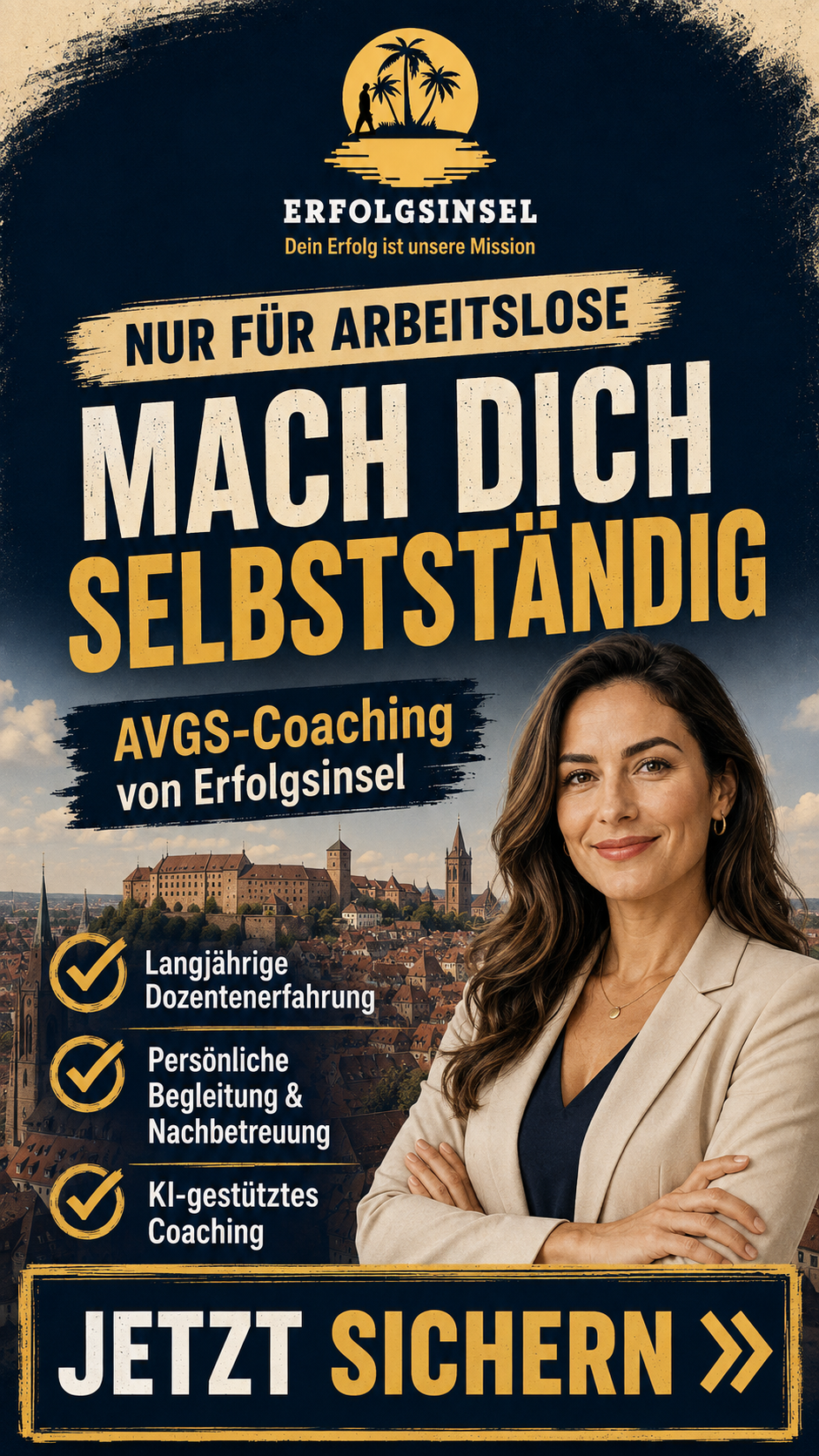 Erfolgsinsel Facebook ad: Dein Gründungscoaching, kostenlos über den AVGS.