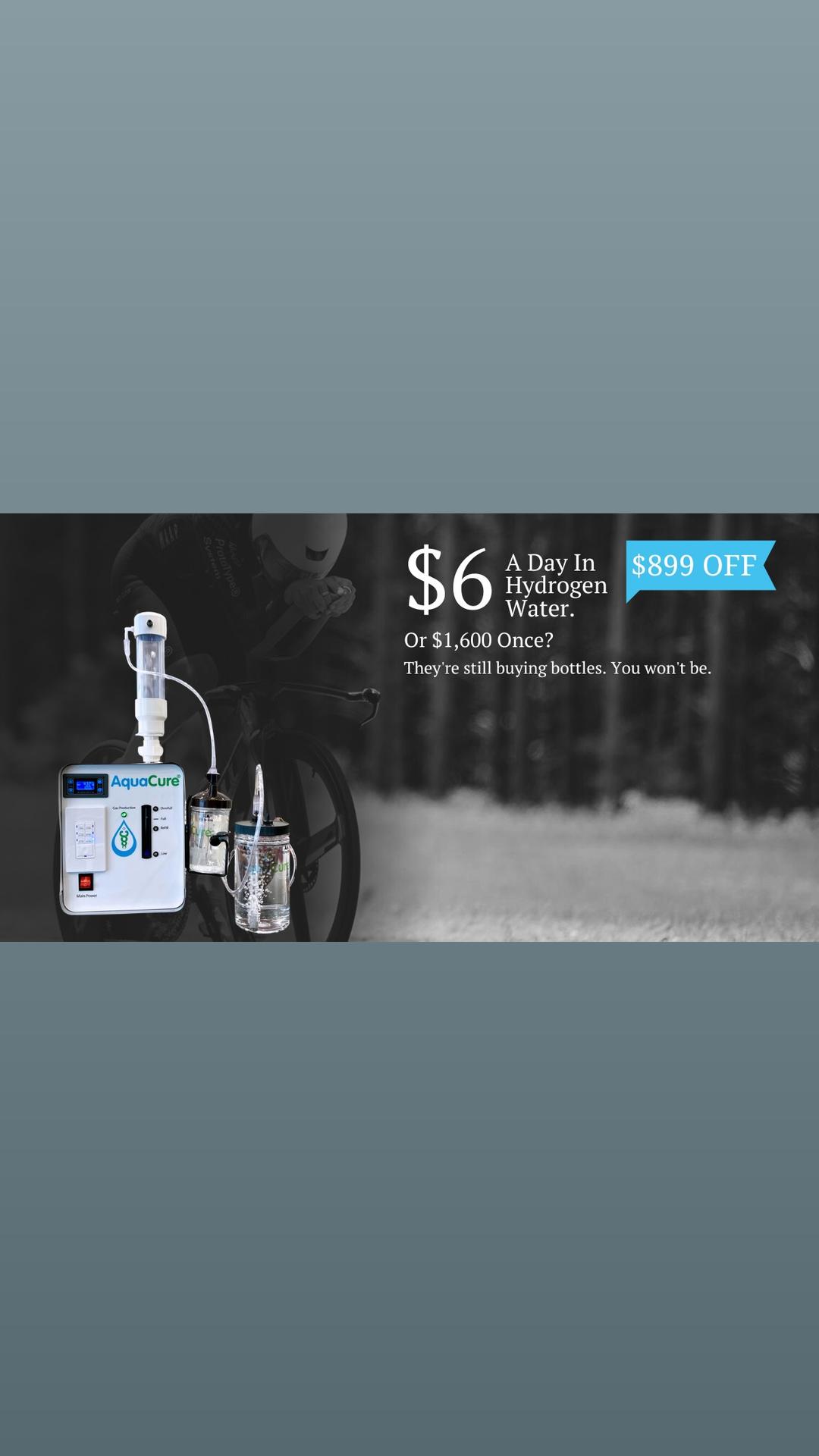 Hydrogen Outlet Facebook ad: Refurbished - AquaCure AC50 Complete Kit *Discount…