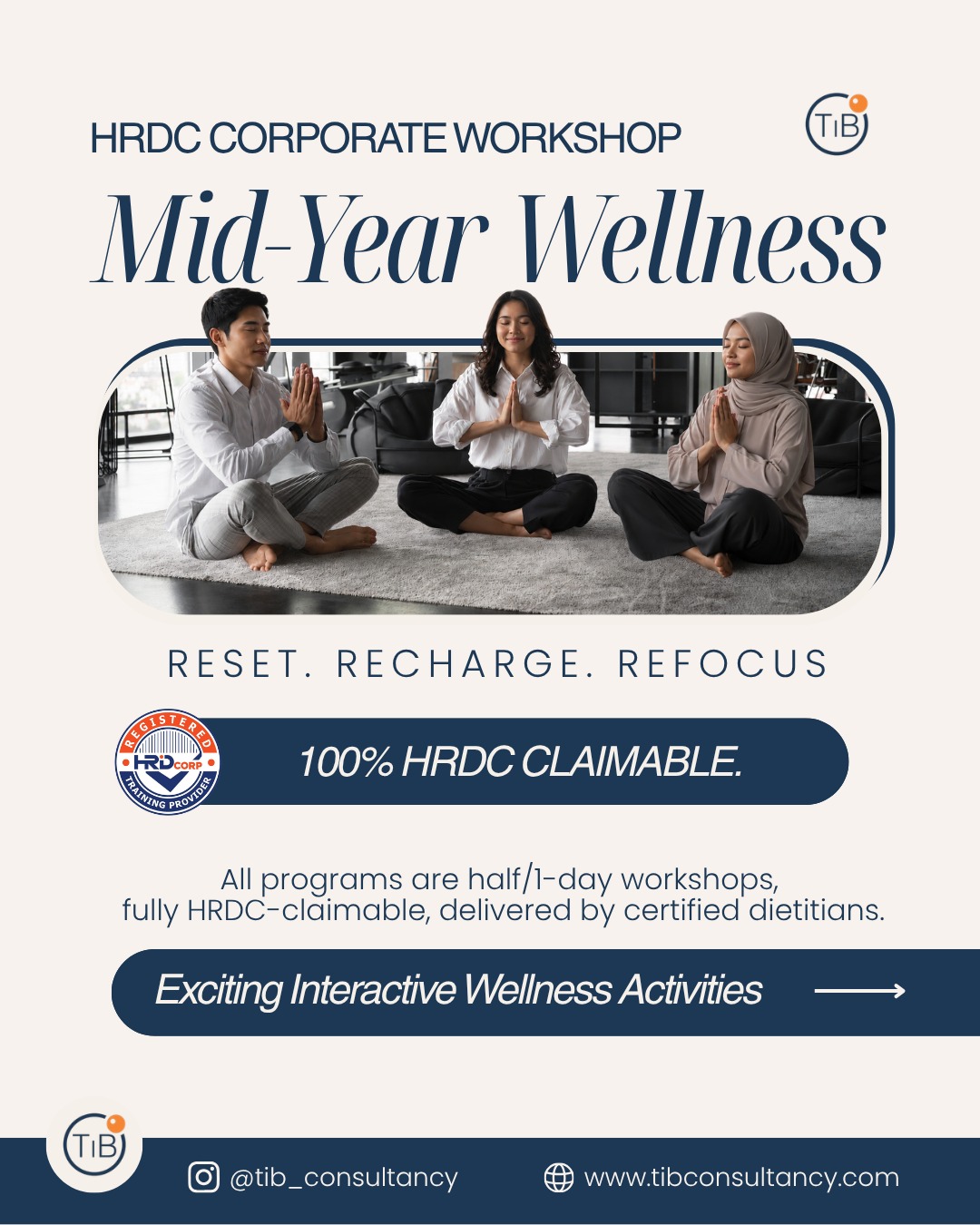 Tib Consultancy Facebook ad: 2026 Mid-Year Wellness HRDC programs.