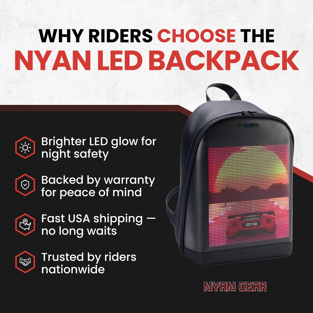 Nyan Gear Facebook ad: The Nyan Gear LED backpack is here