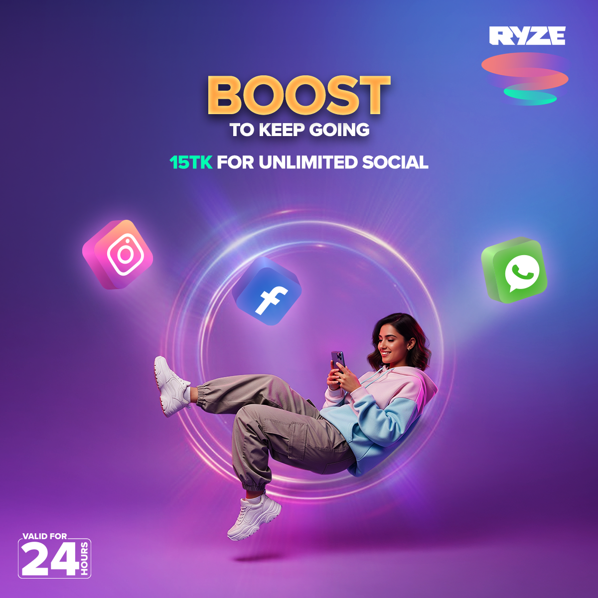 RYZE Live Facebook ad