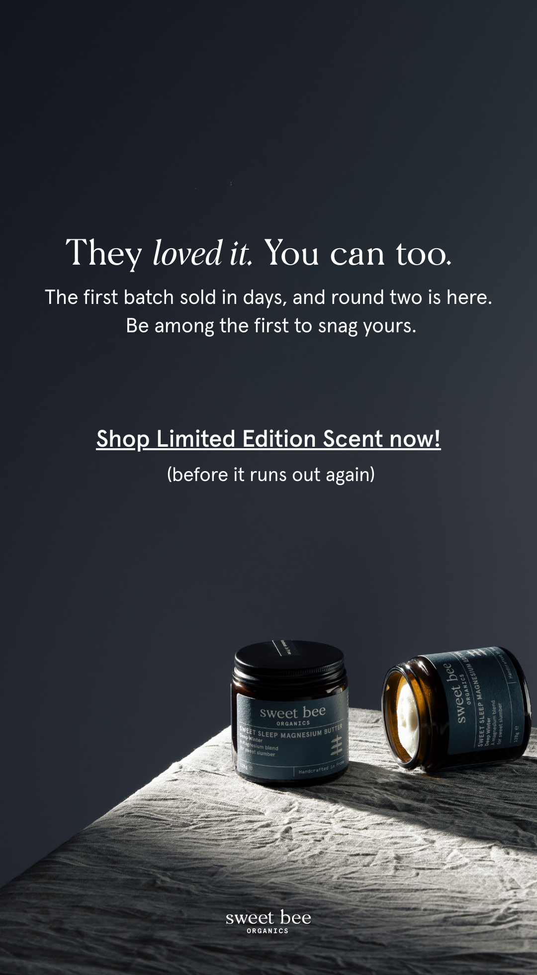Sweet Bee Organics Facebook ad