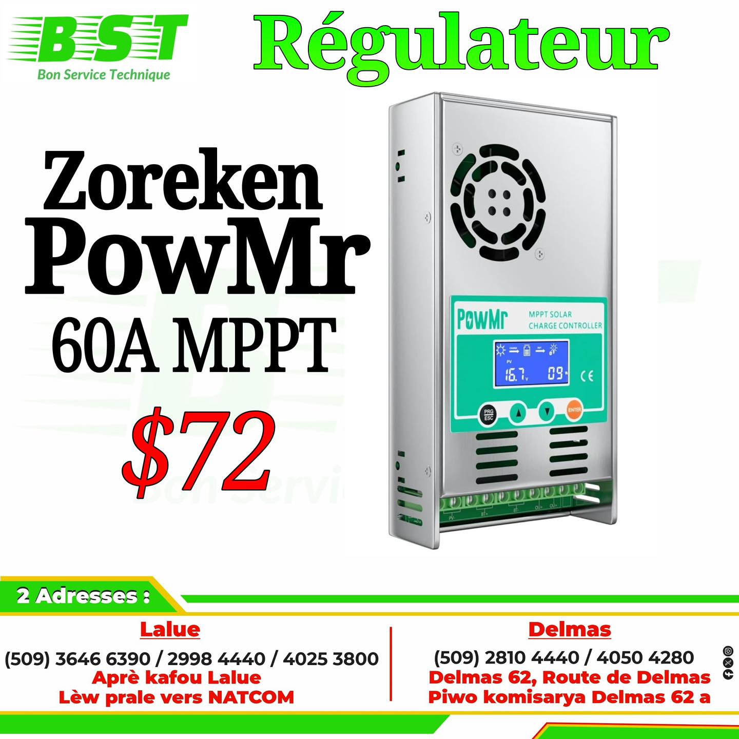 BST Delmas Facebook ad: Nou gen tout modèl regulateur original yo, ki…