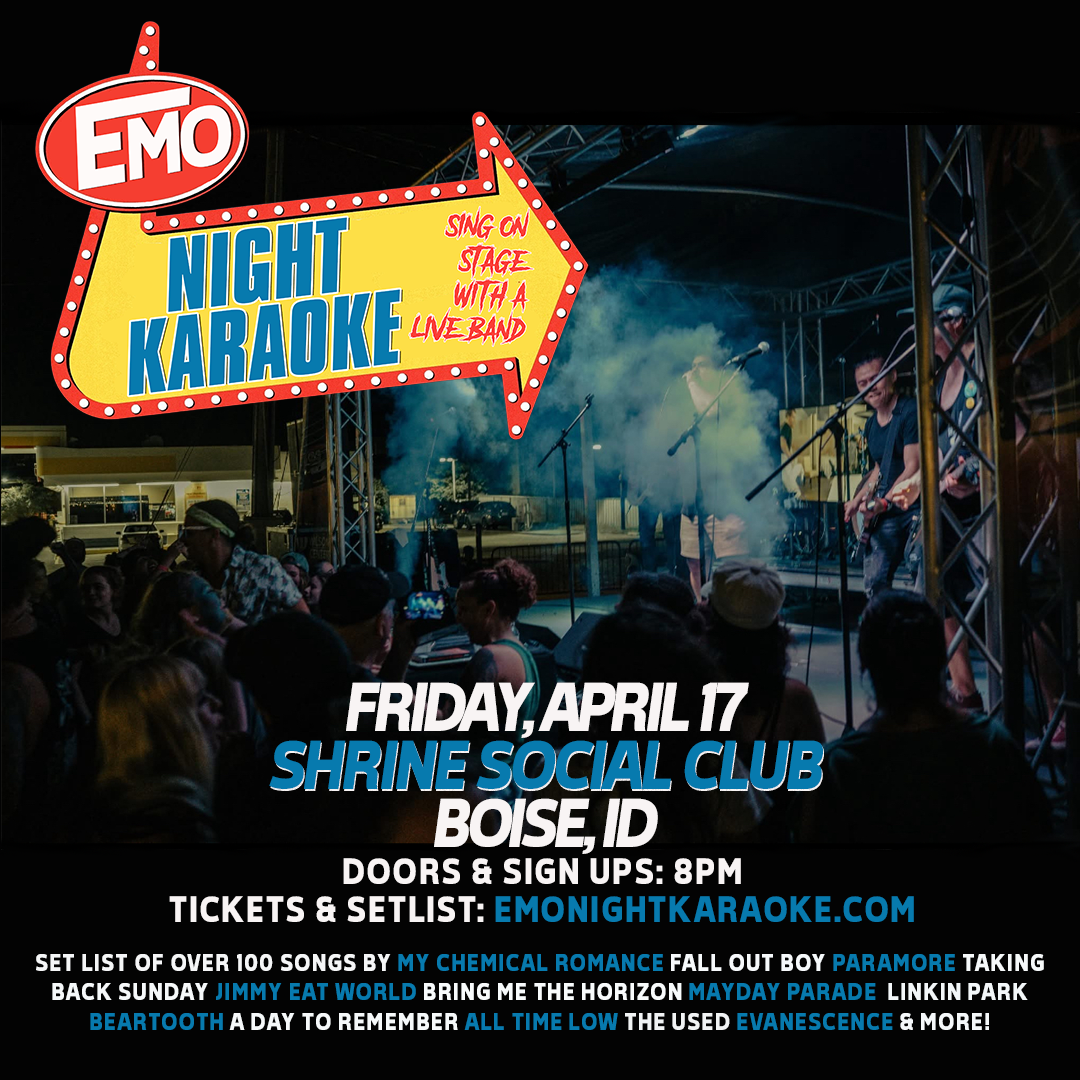 Emo Night Karaoke Facebook ad: Emo Night Karaoke Boise: Sing Onstage With A Live Band!