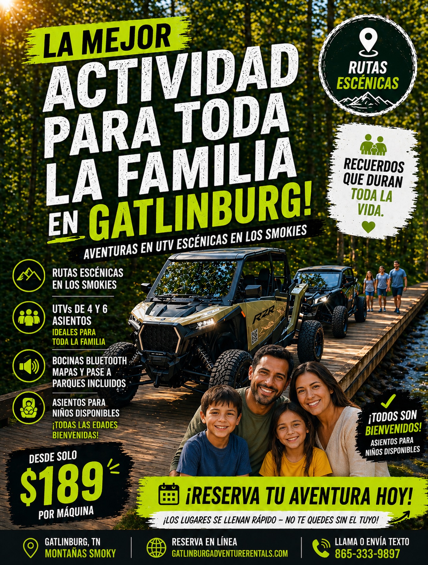 gatlinburg_adventure_espanol Facebook ad: Street Legal UTV Rentals in Gatlinburg, TN | Smoky…