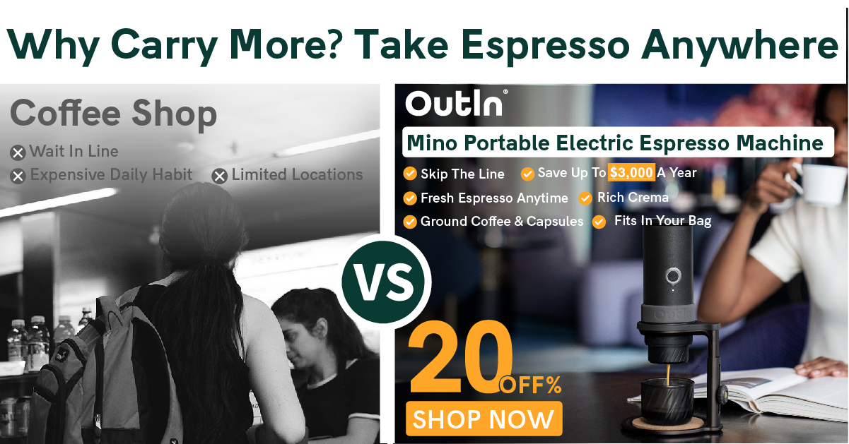 Outin Portable Electric Espresso Machine Facebook ad