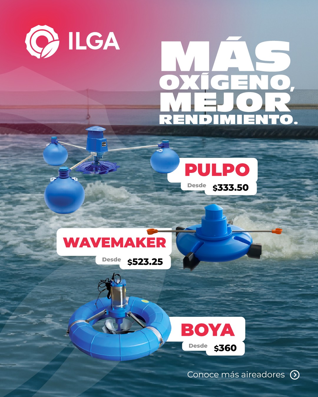 Ilga Importadora Facebook ad: Oxígeno que se nota en tus resultados.