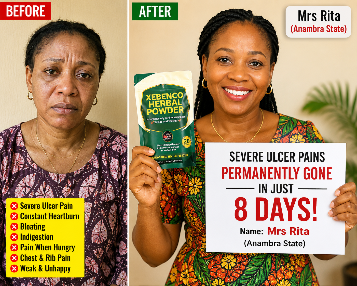 Ulcer CURE Facebook ad