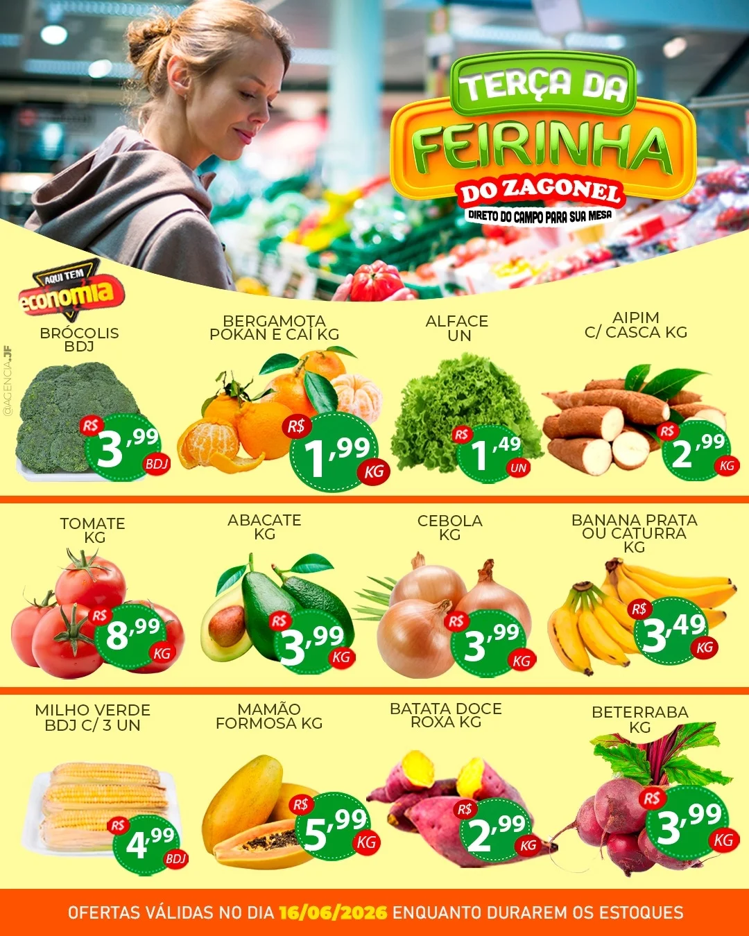 Supermercado Zagonel Facebook ad: Terça-feira é dia de Feirinha no Supermercado Zagonel!