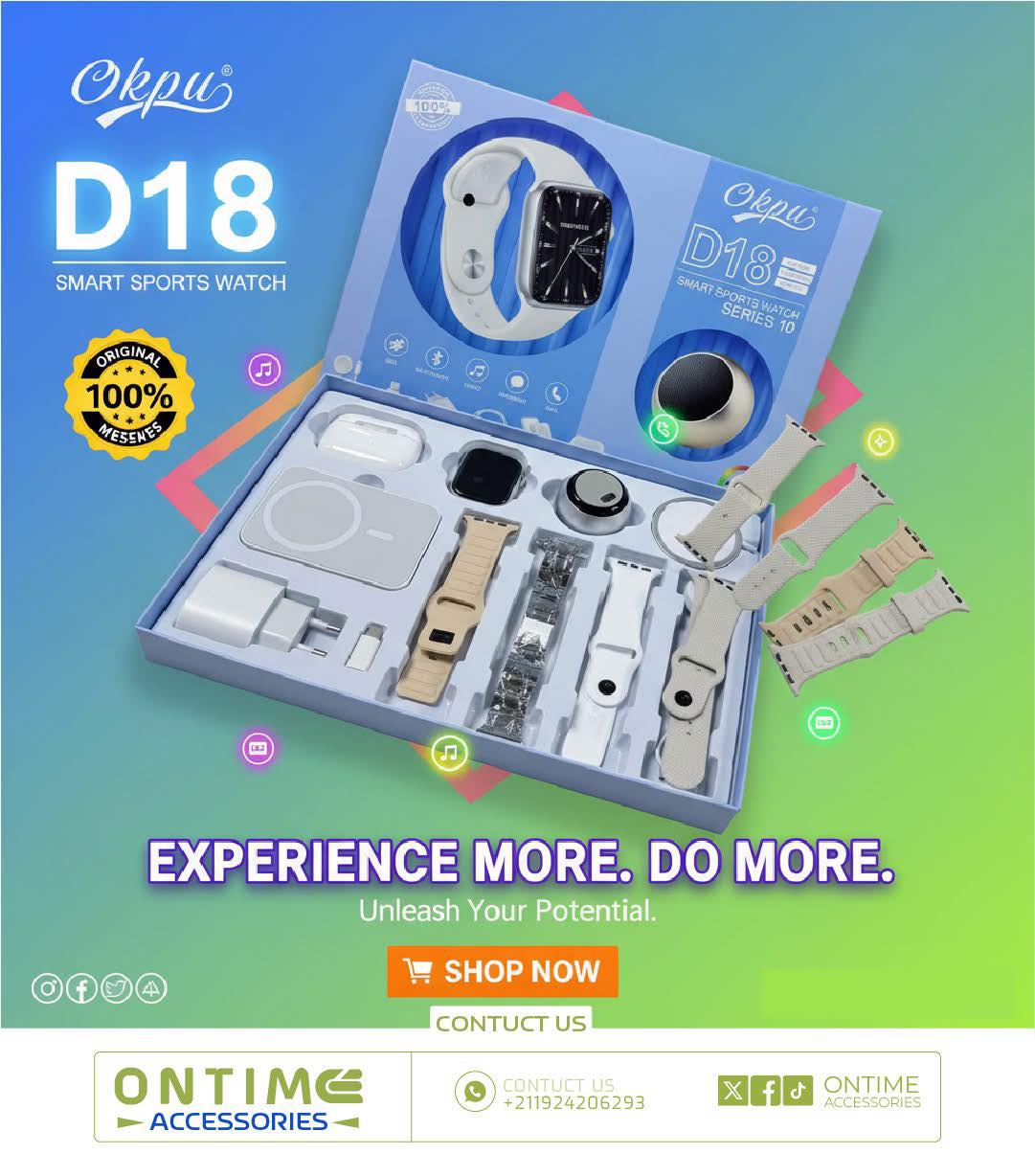 ONTIME Accessories Facebook ad: ๐๐ค๐ฉ๐ฎ ๐๐๐ ๐๐ฆ๐๐ซ๐ญ ๐๐ฉ๐จ๐ซ๐ญ๐ฌ ๐๐๐ญ๐๐ก