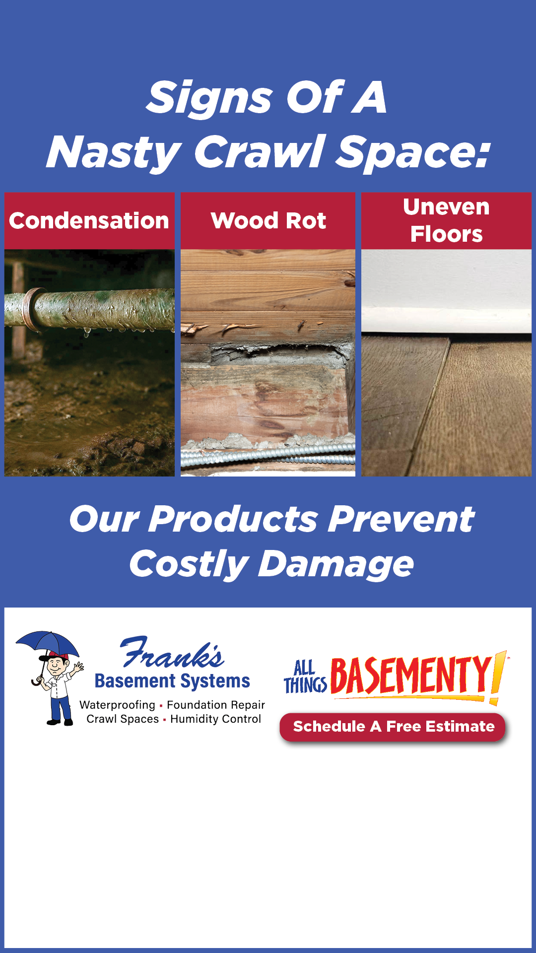 Frank's Basement Systems Facebook ad from Nov 30, 2025
