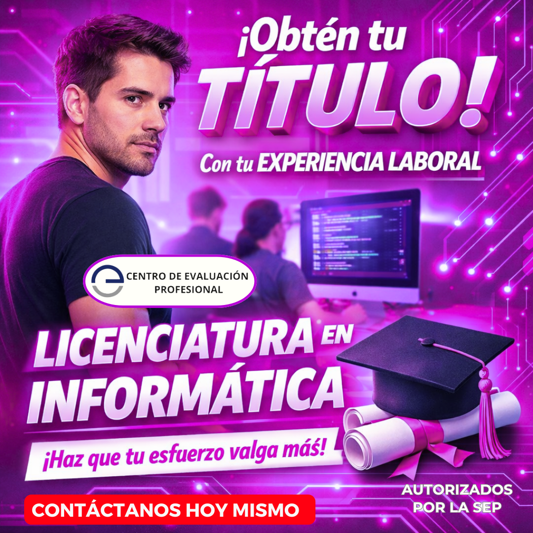 Centro de Evaluación Profesional de los Tuxtlas. Facebook ad: ¡Quiero titularme en Informática!