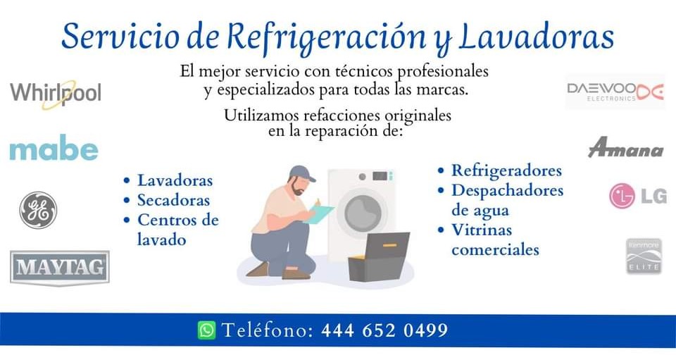 Servicio de Refrigeración y Lavadoras Facebook ad from Jan 29, 2023