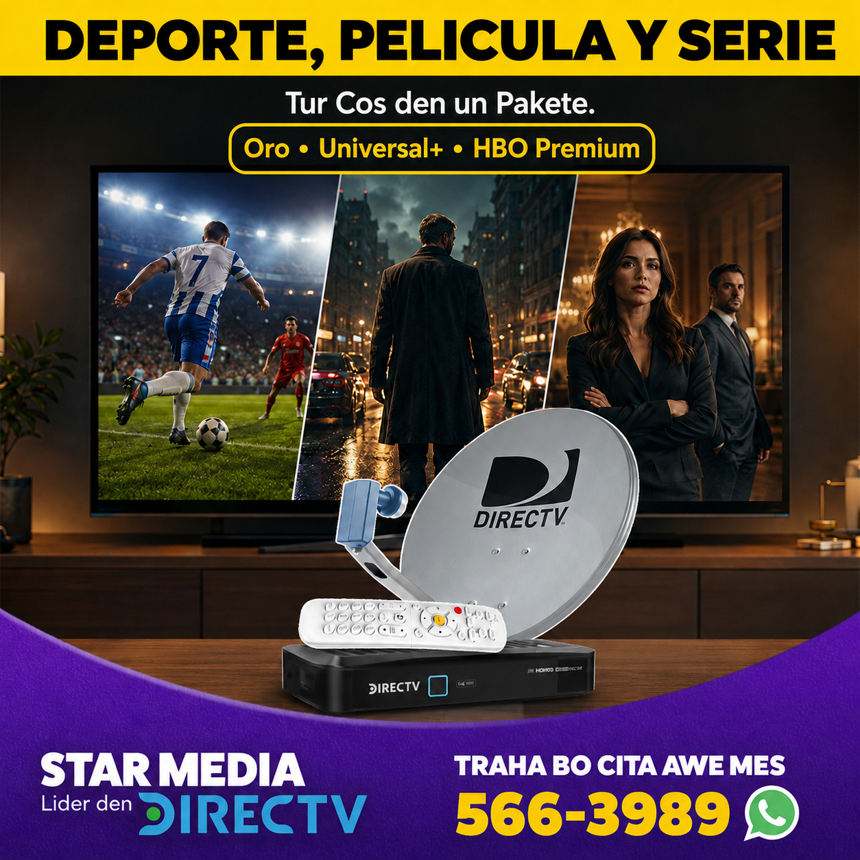 Star Media Aruba Facebook ad: Instalacion Gratis -->>