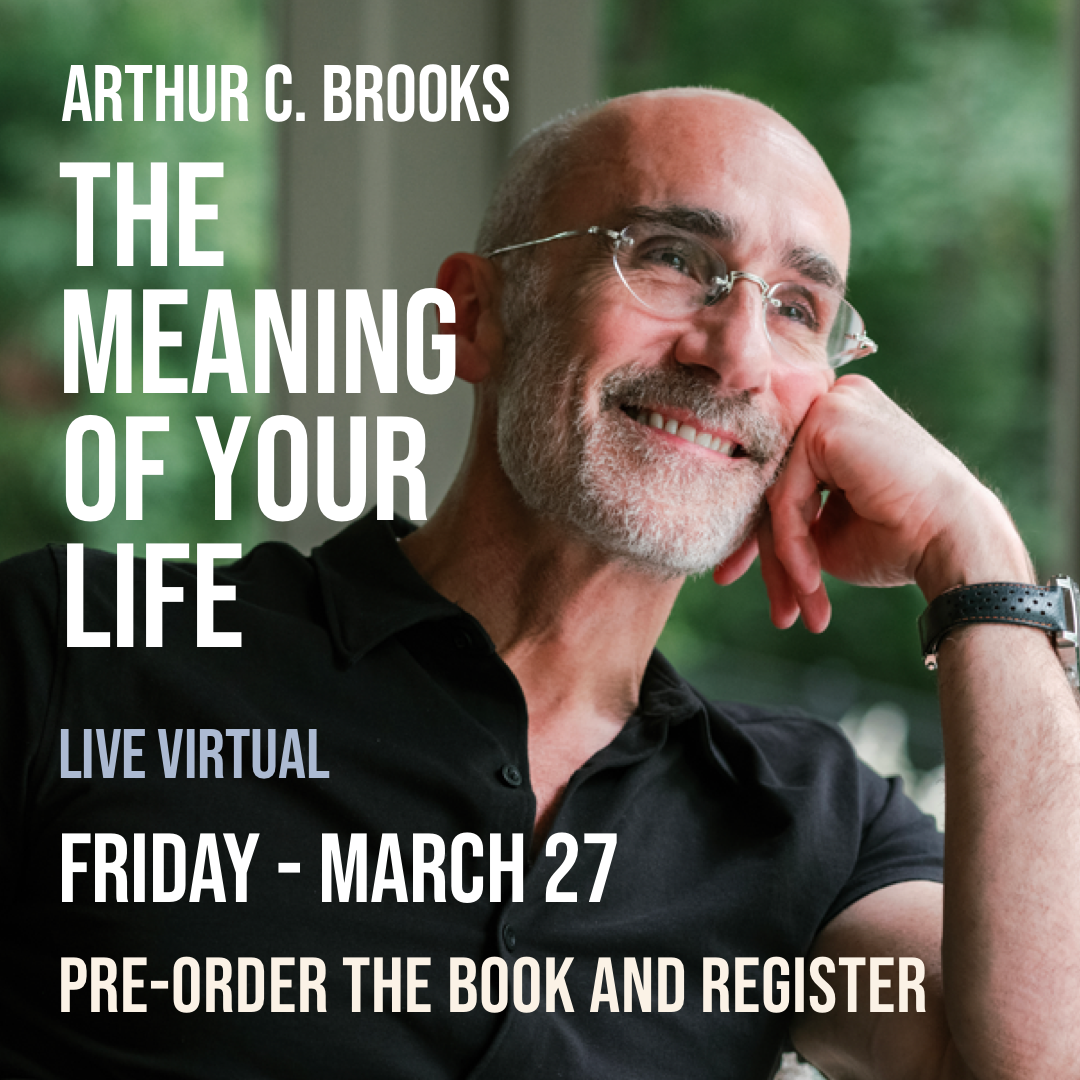Arthur Brooks Facebook ad: Launch Event With Arthur C. Brooks.
