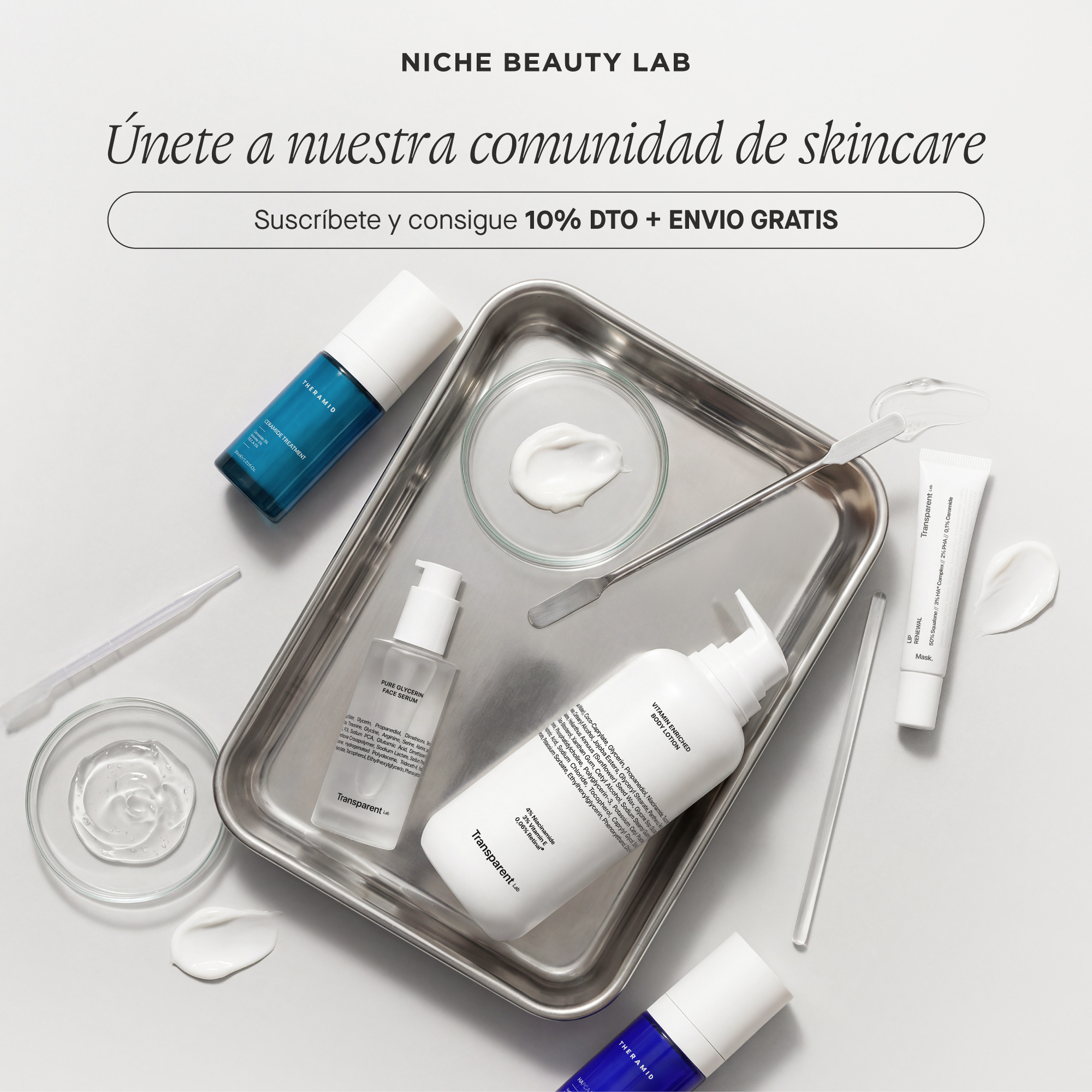 Niche Beauty Lab Facebook ad: Tu nueva rutina empieza aquí