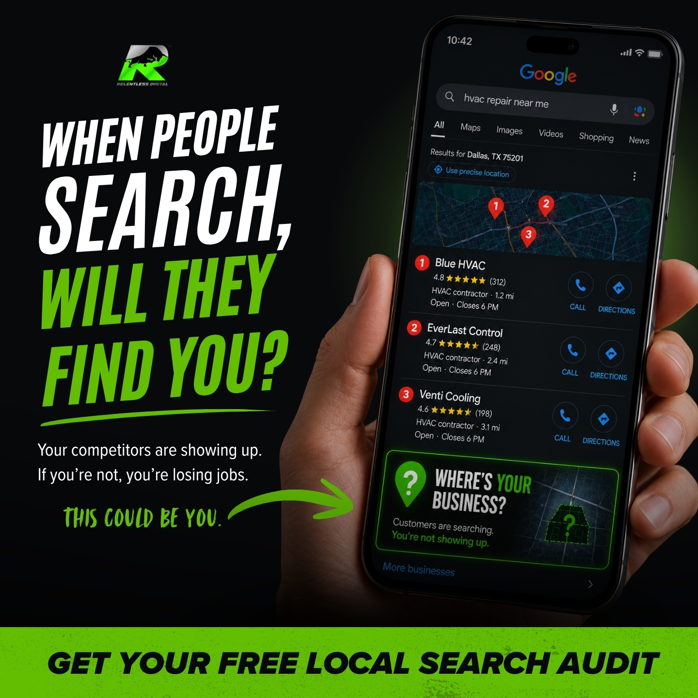 Relentless Digital Facebook ad